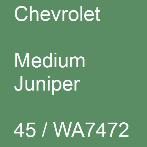 Chevrolet, Medium Juniper, 45 / WA7472.